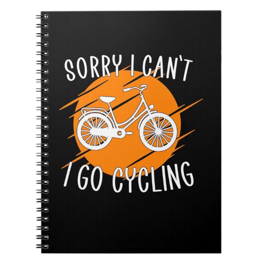 Ich fahre mit dem Fahrrad Notizblock (Vorderseite)