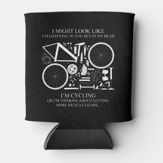 Ich fahre mit dem Fahrrad oder denke an Geschenke  Dosenkühler (Vorderseite)