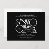Ich fahre mit dem Fahrrad oder denke an Geschenke  Postkarte (Vorne/Hinten)