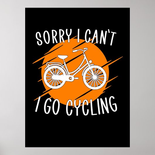 Ich fahre mit dem Fahrrad Poster (Vorne)