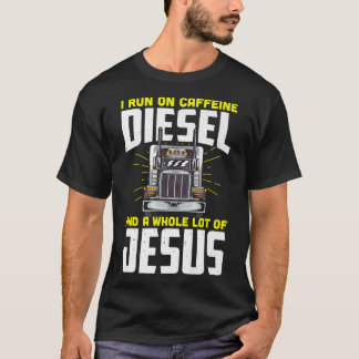 Ich fahre mit Koffein-Diesel und viel Jesus T-Shirt