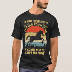 Ich fahre mit meinem Pferd in die Altstadt Road Vi T-Shirt