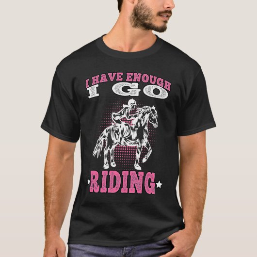 Ich fahre mit Reiten T-Shirt (Vorderseite)