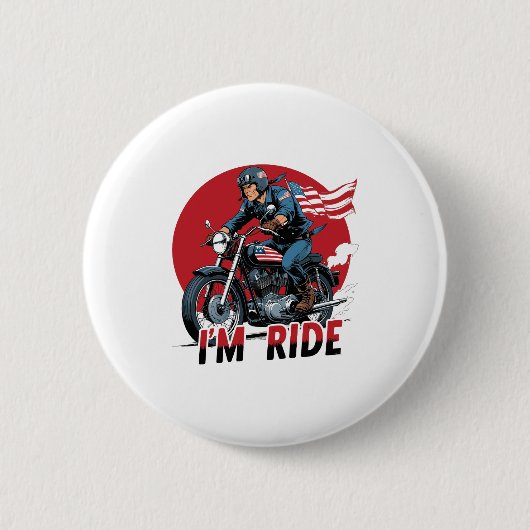 ICH FAHRE � Motorrad Button (Vorderseite)
