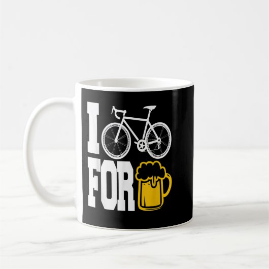 ICH FAHRE NACH BIER - Funny Cycling T Shirt! Kaffeetasse (Links)
