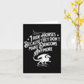 Ich fahre Pferde, weil sie keine Drachen anymo mac Karte (Gelbe Blume)