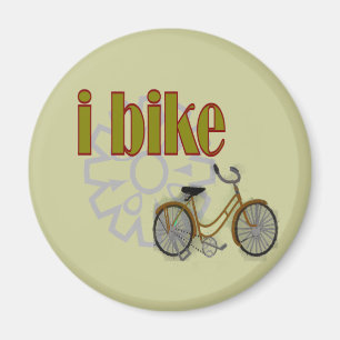 "ich fahre Rad" GOLD RAD und Kettenblatt Design Magnet