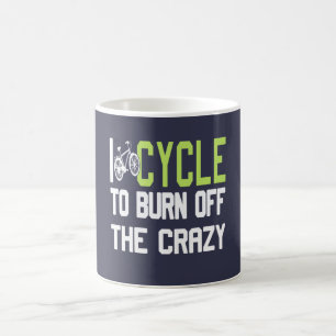 Ich fahre rad, um das verrückte aufzubrauchen kaffeetasse
