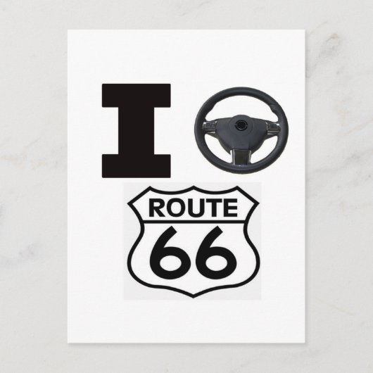 Ich fahre Route 66 Postkarte (Vorderseite)