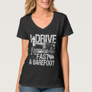 Ich fahre Schnell- & Barefoot Nähmaschine Naht T-Shirt