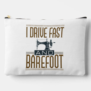 Ich fahre schnell und Vintage Nähmaschine mit Bare Zubehörtasche