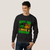 Ich fahre Schulbusfahrer St Patrick's Day Shamroc Sweatshirt (Vorne ganz)
