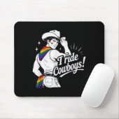 Ich fahre schwule Cowboy Pride Regenbogen lesbisch Mousepad (Mit Mouse)
