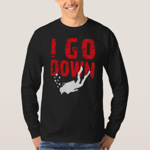 Ich fahre zum Unterwasser-Tauchlehrer T-Shirt