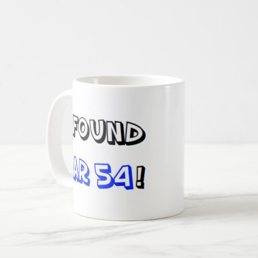 Ich fand Auto 54 Kaffee Tasse (Vorderseite Links)