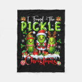 Ich fand den Weihnachtsmann-Rentier-Elfskel Fleecedecke (Vorderseite)