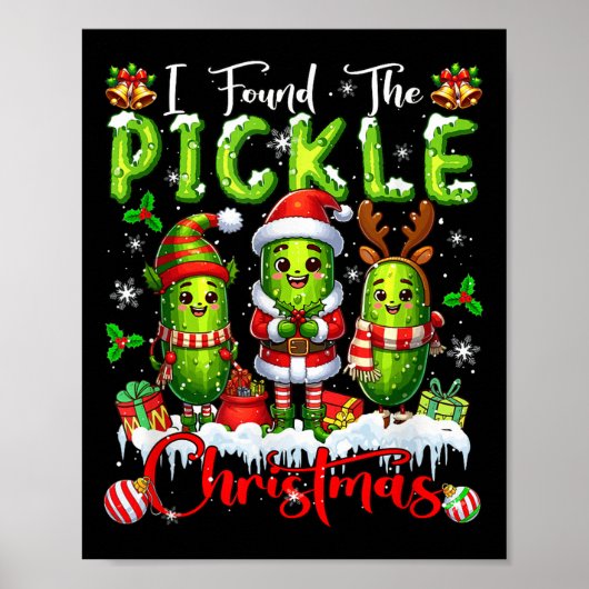 Ich fand den Weihnachtsmann-Rentier-Elfskel Poster (Vorne)