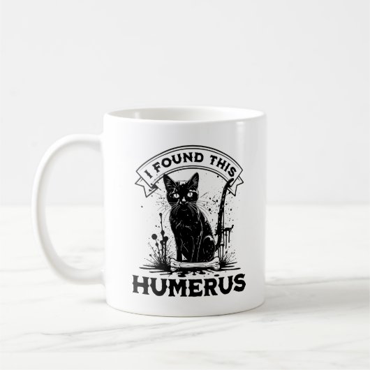 Ich fand diese Humerusschwarze Katze mit menschlic Kaffeetasse (Links)