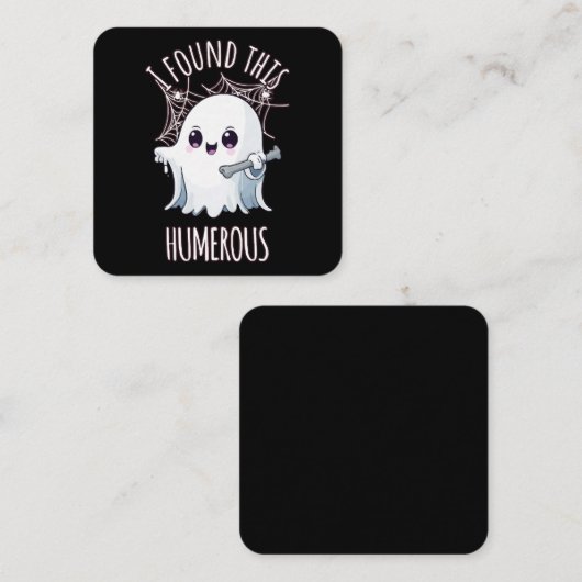 Ich fand diesen Humerus Funny Halloween Geist Quadratische Visitenkarte (Vorne/Hinten)