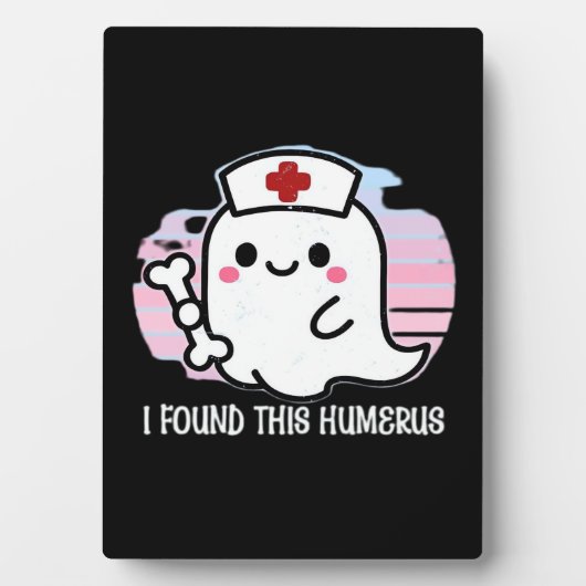 Ich fand diesen Humerus Funny Halloween Nurse Ghos Fotoplatte (Vorderseite)