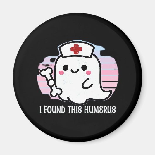 Ich fand diesen Humerus Funny Halloween Nurse Ghos Magnet (Vorne)