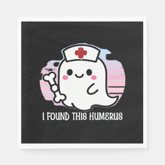 Ich fand diesen Humerus Funny Halloween Nurse Ghos Serviette (Vorderseite)