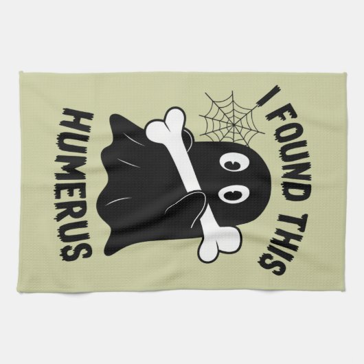 Ich fand diesen Humerus Halloween-Geist Geschirrtuch (Horizontal)