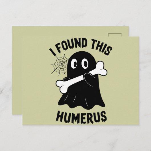 Ich fand diesen Humerus Halloween-Geist Postkarte (Vorne/Hinten)