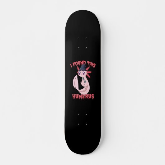 Ich fand diesen Humerus Spooky Halloween Axolotl K Skateboard (Vorne)