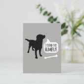 Ich fand diesen Humerushund mit der Knochenkarte Postkarte (Stehend Vorderseite)
