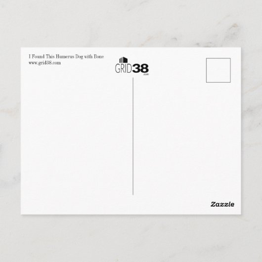 Ich fand diesen Humerushund mit der Knochenkarte Postkarte (Rückseite)