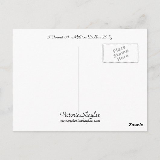 Ich fand eine Million Dollar Baby Postkarte (Rückseite)