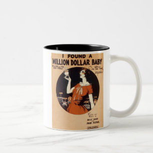 Ich fand eine Million Dollar Baby Vintag Songbook  Zweifarbige Tasse