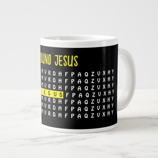 Ich fand Jesus-Tasse Jumbo-Tasse (Vorderseite Rechts)