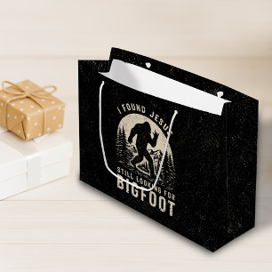Ich fand Jesus und suche immer noch Bigfoot Sasqua Große Geschenktüte