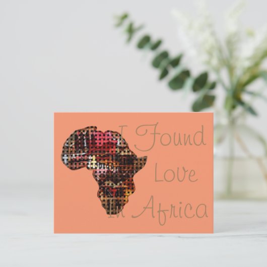 Ich fand Liebe in Afrika Postkarte (Stehend Vorderseite)