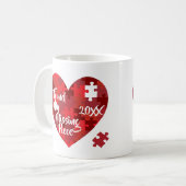 Ich fand mein vermisstes Stück - Puzzlespiel-Herz Kaffeetasse (Vorderseite Links)
