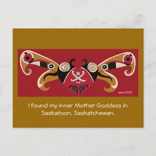 Ich fand meine innere Muttergottheit / Personalisi Postkarte (Vorderseite)