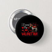 Ich fand meinen Valentins-Esel mit Blumenbauer ges Button (Vorne & Hinten)