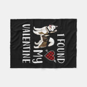 Ich fand meinen Valentinstag | Husky Lover Geschen Fleecedecke (Vorderseite (Horizontal))