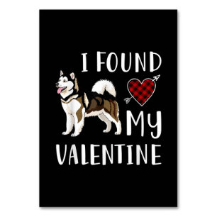 Ich fand meinen Valentinstag Husky Lover Geschen Tischnummer