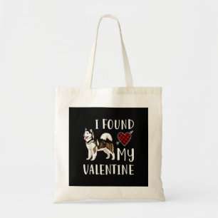Ich fand meinen Valentinstag   Husky Lover Geschen Tragetasche