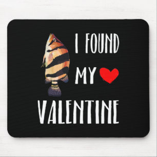 Ich fand meinen Valentinstag Siam Tigerfisch Fisch Mousepad