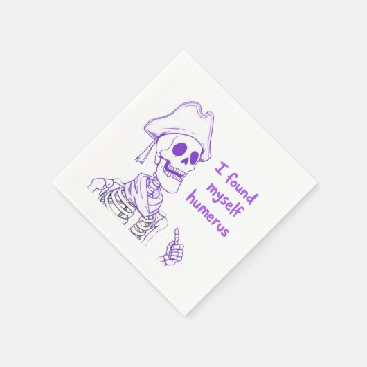 Ich fand mich selbst Humerus - Funny Skeleton Pun Serviette (Ecke)