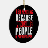 Ich fände, weil die Menschen erstarrt sind Keramik Ornament (Rechts)