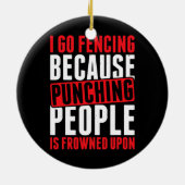 Ich fände, weil die Menschen erstarrt sind Keramik Ornament (Hinten)