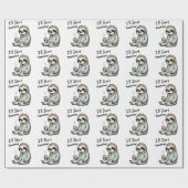 Ich fange morgen an Funny Sloth Animal Geschenkpapier (Flach)
