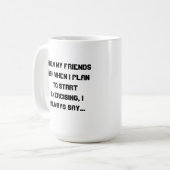 Ich fange morgen an kaffeetasse (Vorderseite Links)