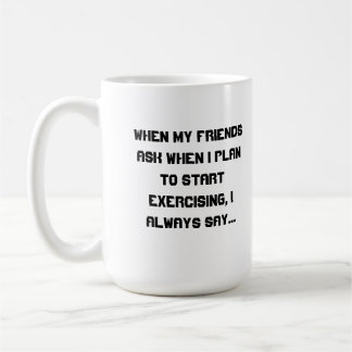 Ich fange morgen an kaffeetasse