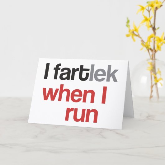 Ich FARTlek, wenn ich laufe © - Funny Runner thema Karte (Gelbe Blume)